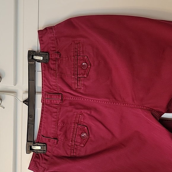 Christopher & Banks Stretch Slacks, size 10, Burgundy, 1st pic-true color - Picture 2 of 5